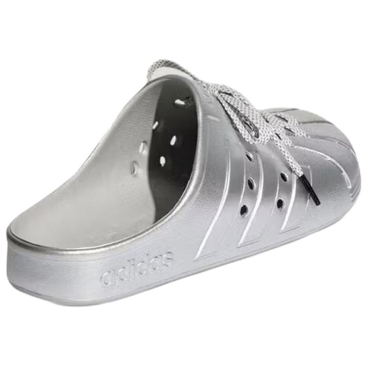adidas Клоги ADILETTE Унисекс Серебристые LA5011