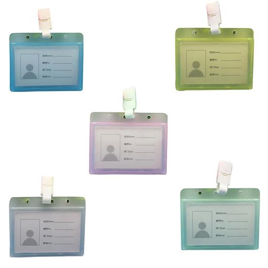 Hard Plastic Pocket ID Card Credit Badge Name Tag Holder Neck Strap