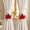 2Pcs/Set Handcrafted Simulated Leaf Curtain Holdback Decorative Curtain Strap  Home Decoration