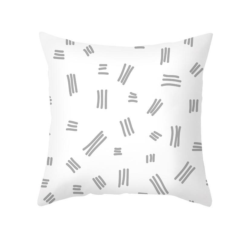 Скандинавская простая персиковая кожа бархатная наволочка желтая и серая геометрический узор офисная диванная наволочка