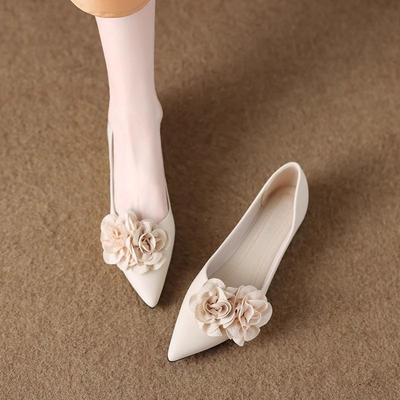 Модная летняя обувь с острым носком и цветами для женщин, слипоны, женские балетки, корейский стиль, высокое качество, модные элегантные туфли для платья, распродажа
