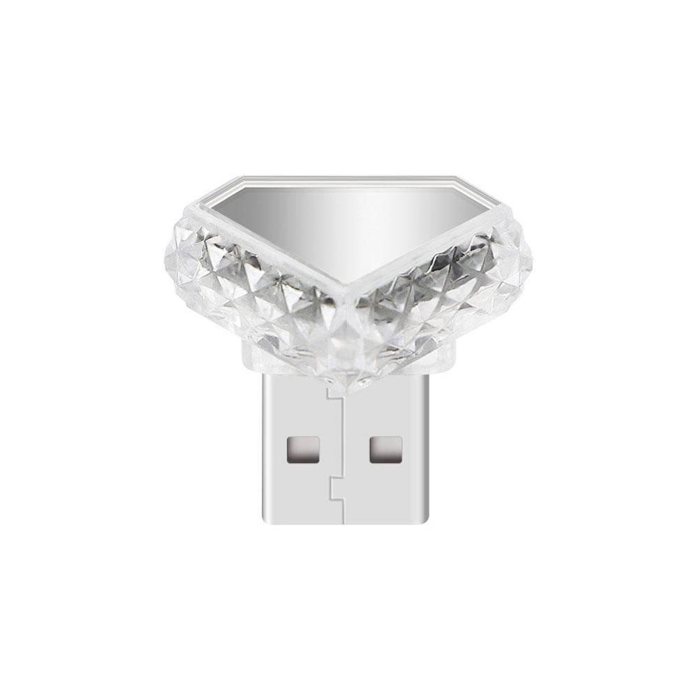 Портативный автомобильный USB-светильник Type-C, мини-светодиодные декоративные лампы атмосферы для интерьера автомобиля, компьютерный свет, Plug and Play