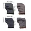 Winter Thick Motorcycle Hand Warmer Waterproof And Windproof For Protection Scooter Bike Cycling Gloves Leather, Brown S