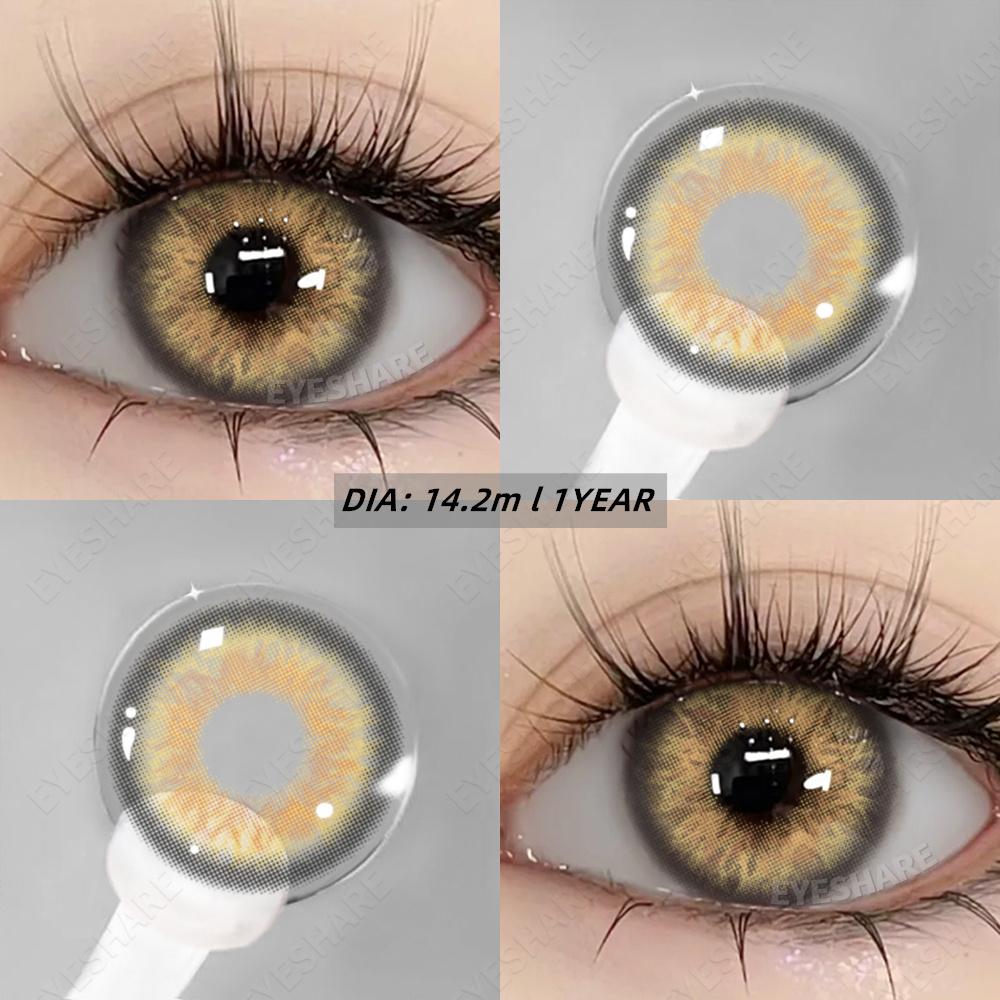 Eyeshare Модные цветные контактные линзы 1 пара сапфировых контактных линз Новые контактные линзы Коричневые линзы Серо-белые линзы Зеленые бьюти-линзы