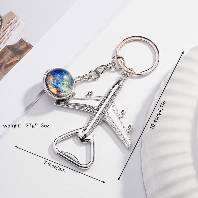 Креативный брелок-открывалка для бутылок в виде самолета – металлический брелок-аксессуар