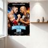 Винтажная металлическая жестяная табличка WWE WrestleMania XVII Джон Сина против Скалы Постер мероприятия с молниями и пламенем для мужской пещеры, бара, дома, де