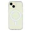For iPhone 14/13 Magnetic Case 1.5mm Thickness TPU+PC Clear Phone Back Cover