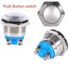 1Pc 19mm Silver Metal Exquisite Car Push Button Horn Momentary Switch