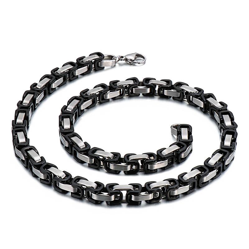 Trendy Back Chain Necklace, Personalized Domineering Men'S Imperial Chain Hip-Hop Jewelry Accessories