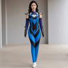 Костюм Китаны для косплея Mortal Kombat с ПУ кожей для косплеерш