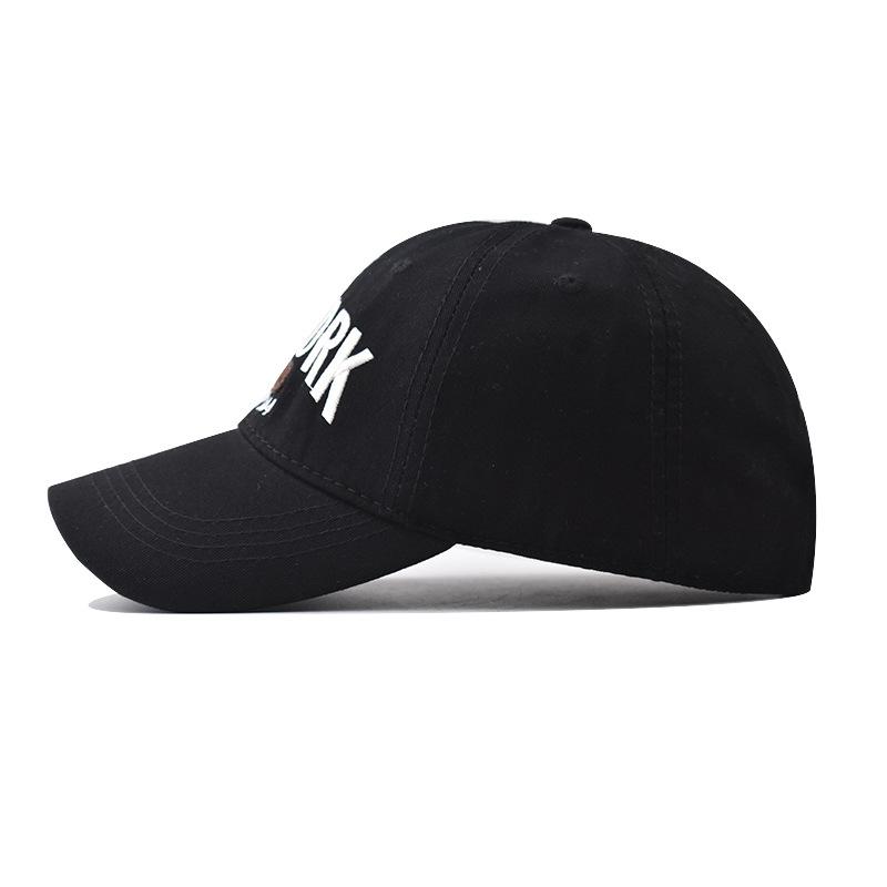 Cotton NEW YORK Large Letter Embroidered Baseball Cap for Men and Women Spring, Summer and Autumn Simple and Versatile Sunshade Cap