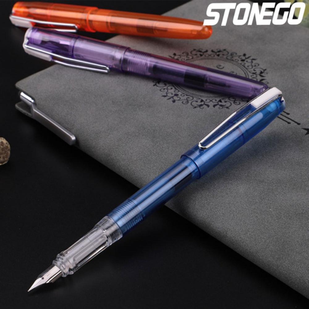 STONEGO Цветные Прозрачные Ручки Студенческая Положительная Поза Перо Ручка Офисная Ручка