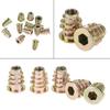 50Pcs Hex Drive Threaded Inserts Zinc Alloy Wood Insert Nuts Hex Drive Head Nuts  Threaded for Wood