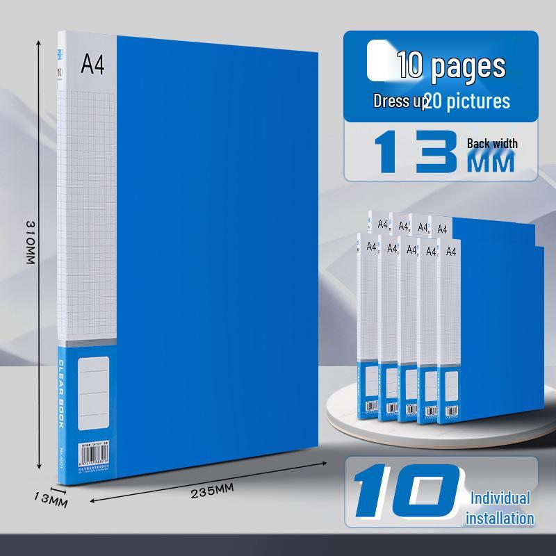 A4 Transparent Multi-layer Document Binder for Office and Study Supplies