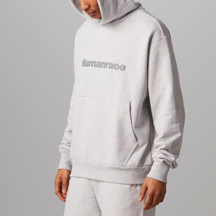 adidas x Pharrell Humanrace Logo Hoodie 'Grey Heather' Men's HG1809