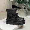Женские зимние ботинки на толстой подошве, новые зимние ботинки из плюша и толстого хлопка, водонепроницаемые и нескользящие женские ботинки на платформе