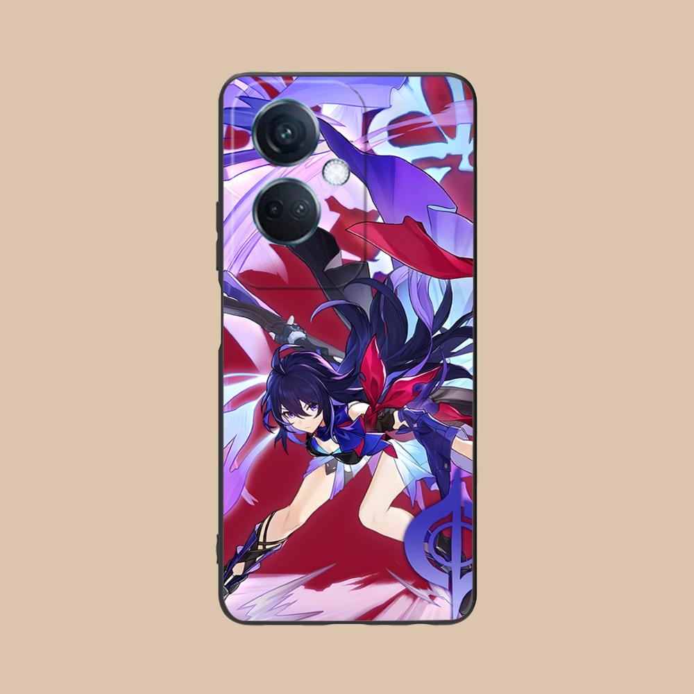 HSR Seele Матовый чехол из ТПУ для мобильного телефона OPPO Reno 14 13 12 11 10 9 8 7 6 5 F T Pro 5G Цветная печать