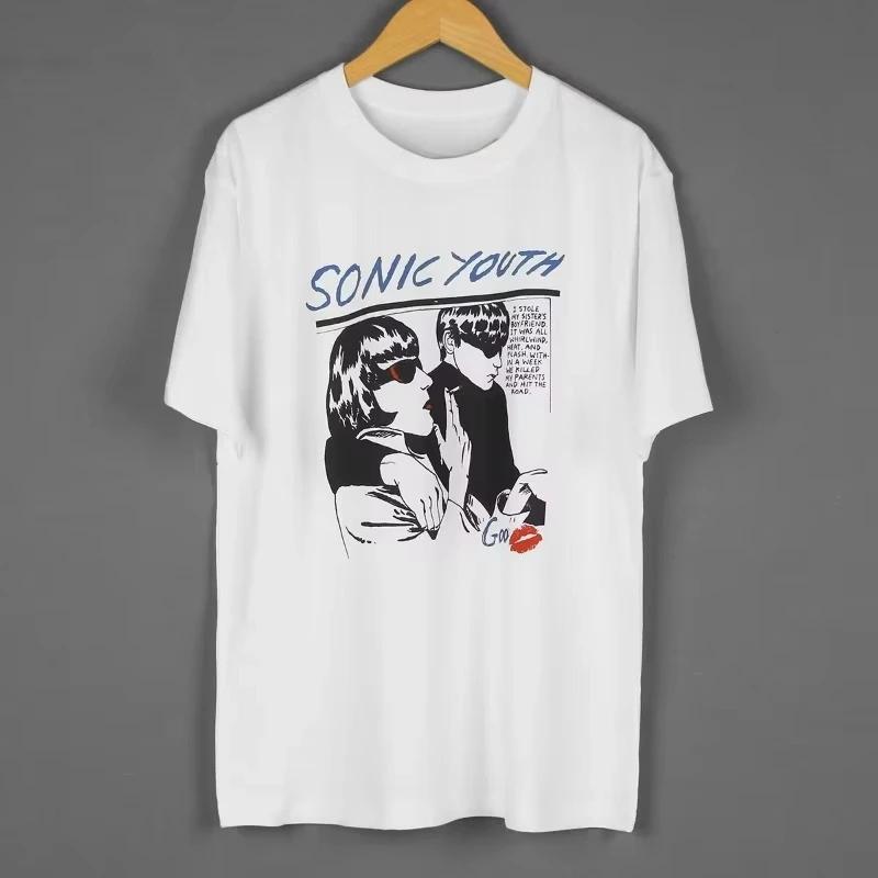 Футболка Sonic Youth Goo Экспериментальный Гранж Pixies Группа Белая Мужская Женская Одежда Короткий Рукав Лето Подарок Печатная Рубашка