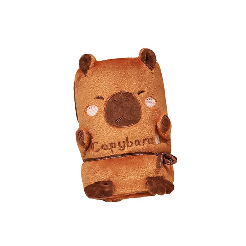 Капибара фланелевое одеяло Капибара плюшевое повседневное теплое рулонное одеяло плед одеяло спальня офис постельные принадлежности подарочные принадлежности