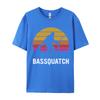 Bassquatch Bigfoot Sasquatch Fishing Tshirt Unisex Vintage Tshirts Anime Printed Tee Shirts Male Plus Size Black