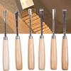 6Pcs Graving Chisels Rust-proof Anti-abrasion Stainless Steel Assorted Wood Graving Chisel Kit for Craft Making