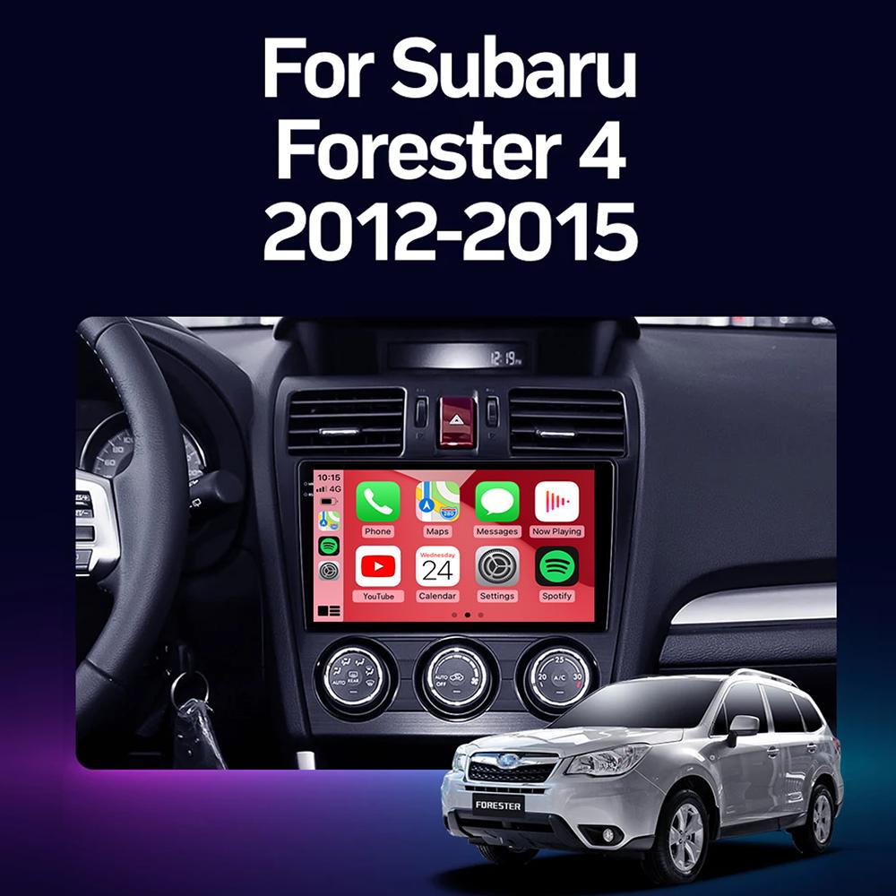 Android 14 Автомагнитола для Subaru Forester 4 SJ WRX XV 2012-2014 Мультимедийный плеер 2 Din Навигация Головное устройство Carplay Stereo