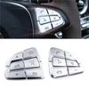 Chrome Steering Wheel Button Sticker Cover For Mercedes Benz A B GLA GLS GLE CLS