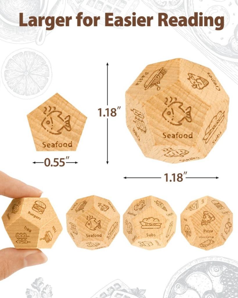 Еда решает кубик 12 граней, кубик для свидания, идеи подарков для пары, он и она, ужин кубик решает, крутой день рождения, свадьба