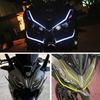 Kawasaki Ninja NINJA400 H2 H2SX Motorcycle Front Body Stripe Style Reflective Flower Waterproof Sticker Set of 4