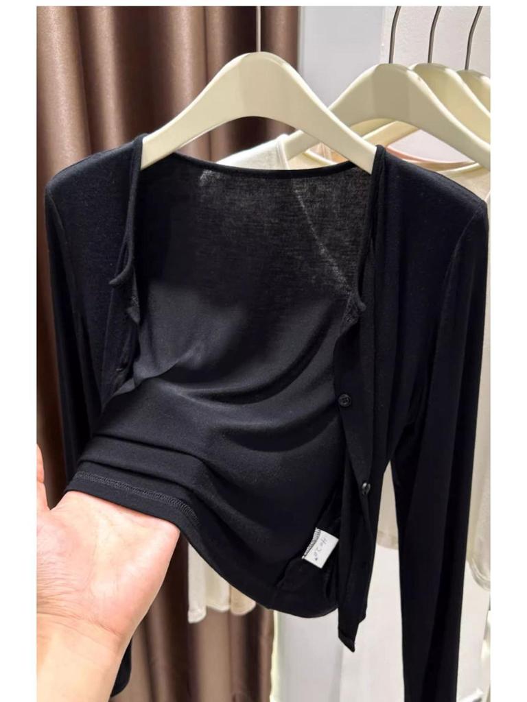 Женский кардиган из модала 'Ледяной шелк' для защиты от солнца – Летняя шаль с длинным рукавом