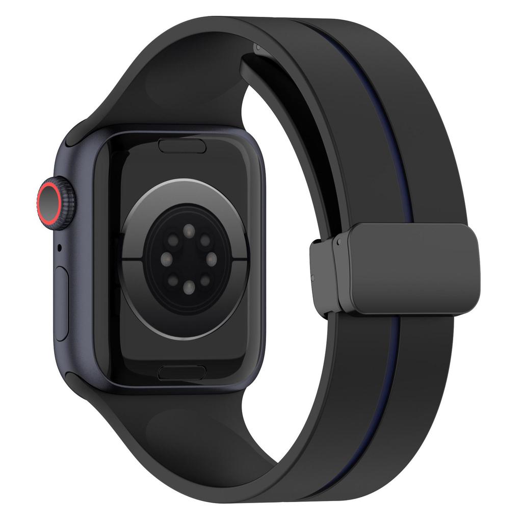 Силиконовый магнитный ремешок для Apple Watch SE - Однотонный ремешок с откидной застежкой