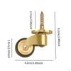 Колеса для мебели с поворотным роликом Heavy Duty Brass