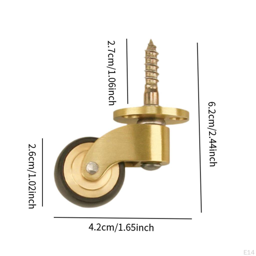 Колеса для мебели с поворотным роликом Heavy Duty Brass