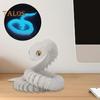 3D Snake Ornament Animal Model Realistic Looking Luminous Effect Creative Funny 3D Printed Snake Toy with Flexible Joints