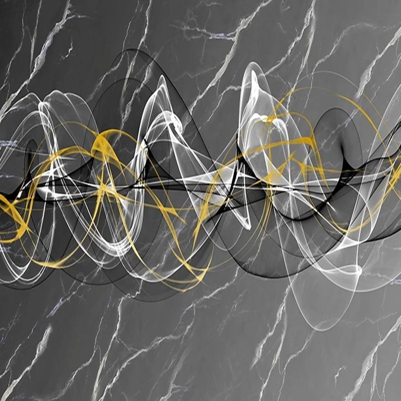 Обои 3d Серые Мраморные Обои Легкая Роскошь Абстрактная Фреска ТВ Фон Наклейка на Стену Домашний Декор