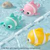Cute Clownfish Clockwork Wind-Up Children'S Bath Toys Toddlers Chain Swim Baby Bathe Toy Cute Animal Appease Water Toy Kids Gift