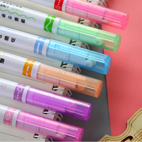 6/12/18Pcs Lace Pen Set Wave Shape Flower Pattern Highlighter Pens Fine Tip Markers Office School Supplies