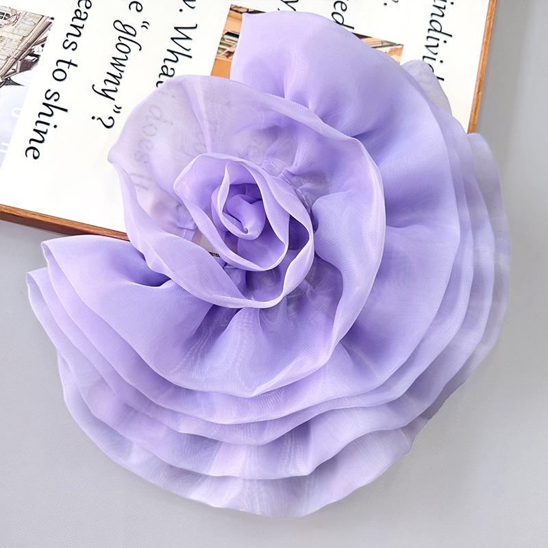 1Pc Manual Personality Clothing Accessories DIY Accessories Irregular Fashion Flower Decoration Three-dimensional Organza