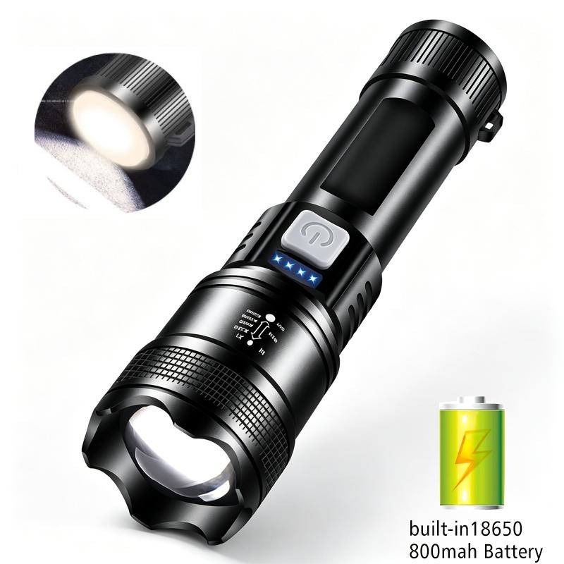 High Power Led Flashlights Very Strong Tactical TorchMultiple Modes Rechargeable Camping Fishing Emergency Zoom Lantern