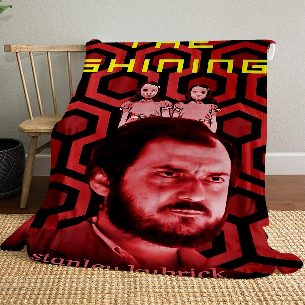 1pc shining stanley kubrickOutdoor Flannel Blanket Soft Plush Decor for Picnics, camping,Bedroom, Playroom, or Lunch Break, Perfect Gift
