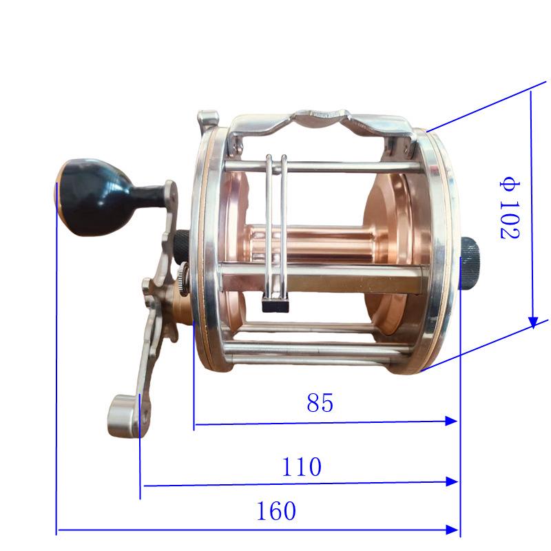 18000 Перенастраиваемая визуальная якорная рыболовная катушка: Левое/правое сменное барабанное колесо для морской рыбалки троллингом с лодки.