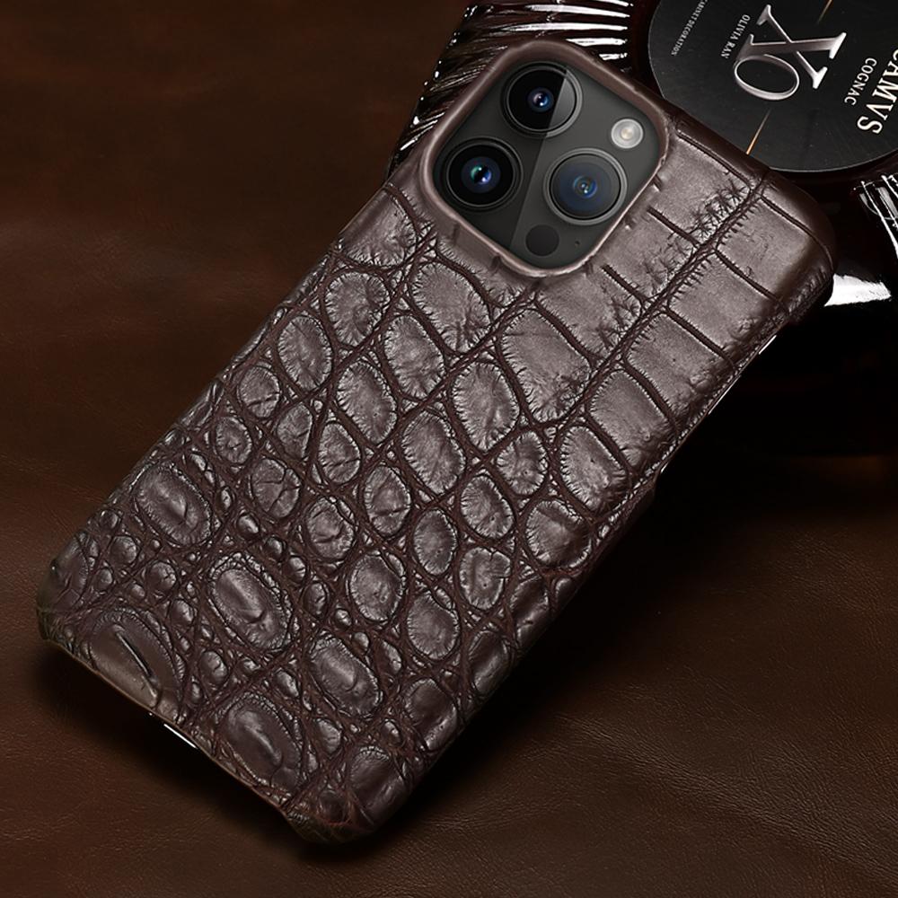 Чехол для телефона из 100% натуральной крокодиловой кожи для iPhone 16 15 Pro Max 14 12 ProMax 13Pro 16 Plus 15Pro 16Pro 14Plus Luxury Cover