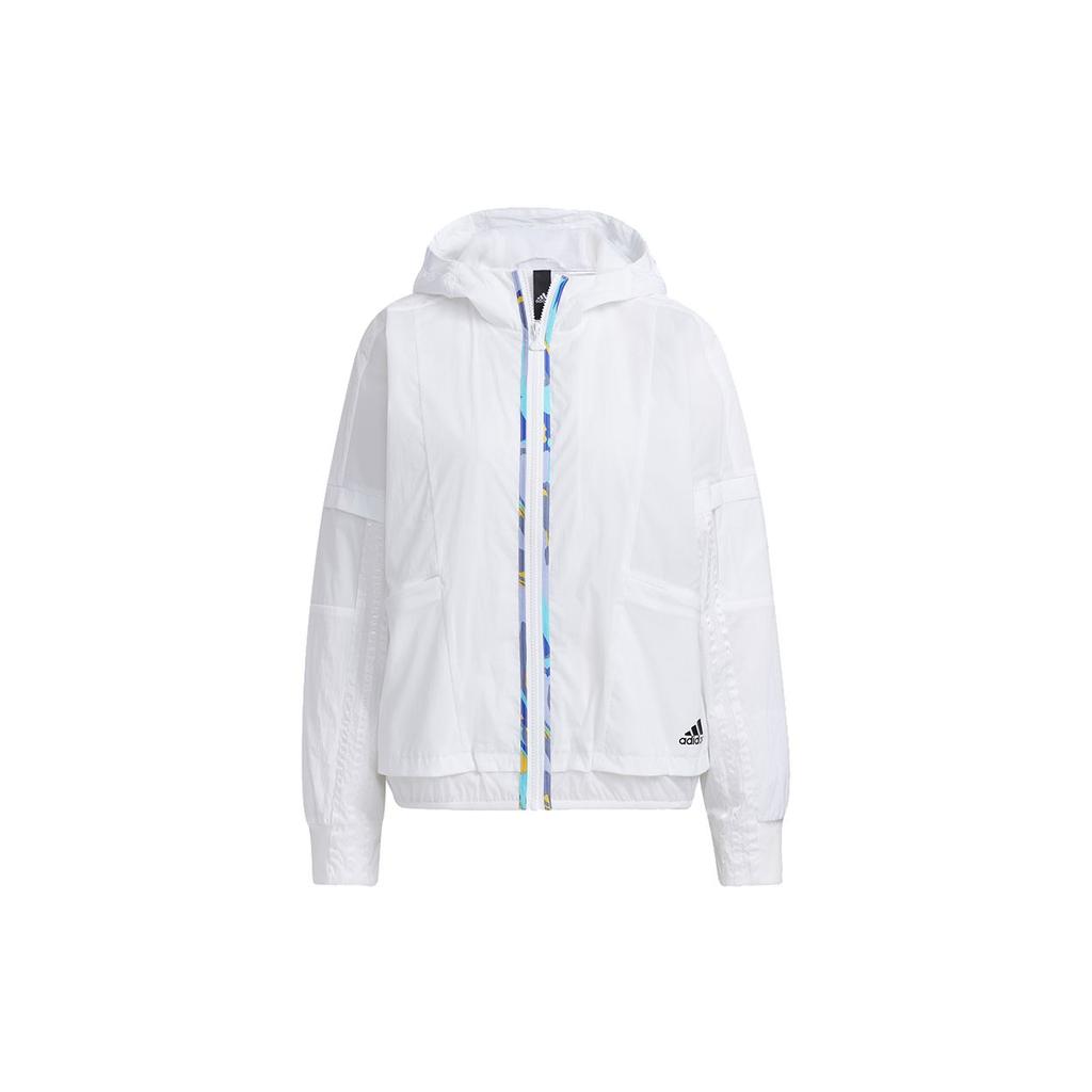 adidas Ветровка Essentials с 3 полосками, женская верхняя одежда, белая H09739