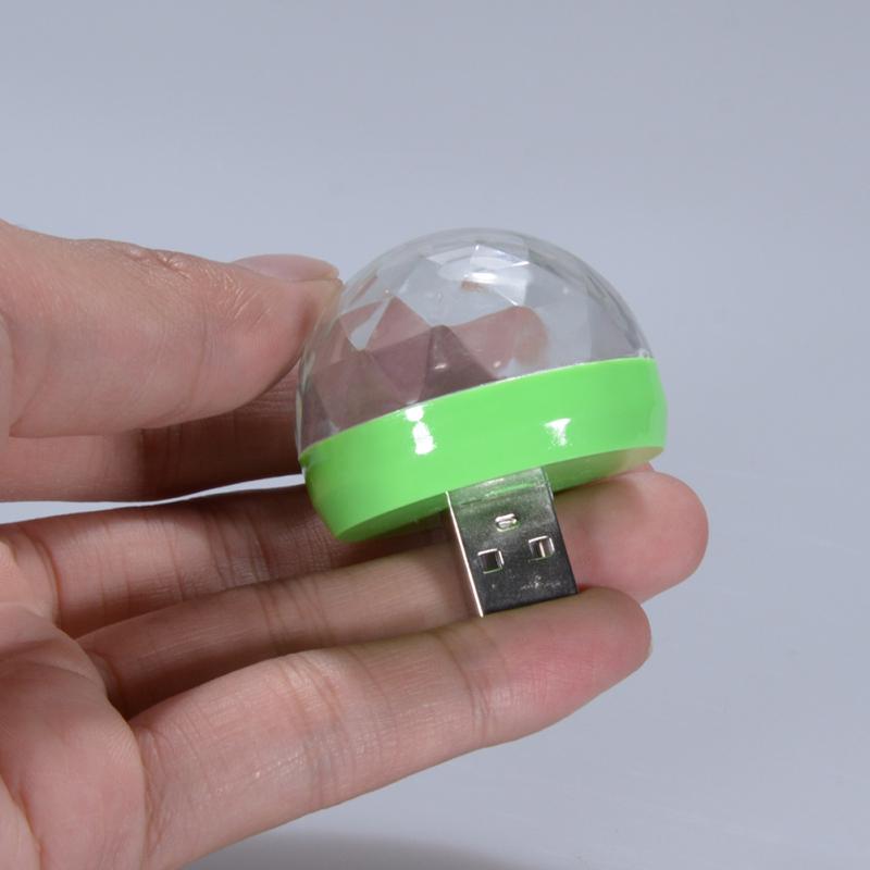 Мини-красочный лазерный свет DJ с USB-разъемом, волшебный свет мобильного телефона для украшения бара на сцене