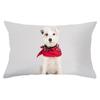 Серия с принтом собак Рождественская наволочка Прямоугольная наволочка для поясничной подушки из персиковой кожи Домашняя наволочка на подушку для дивана