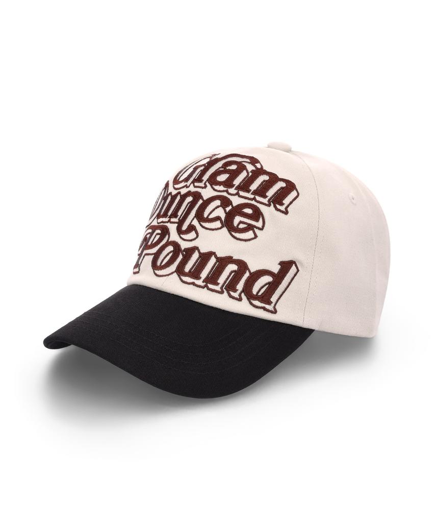 GRAM OUNCE POUND 70-е Логотип 6-панельная кепка Двухцветная Бежевая