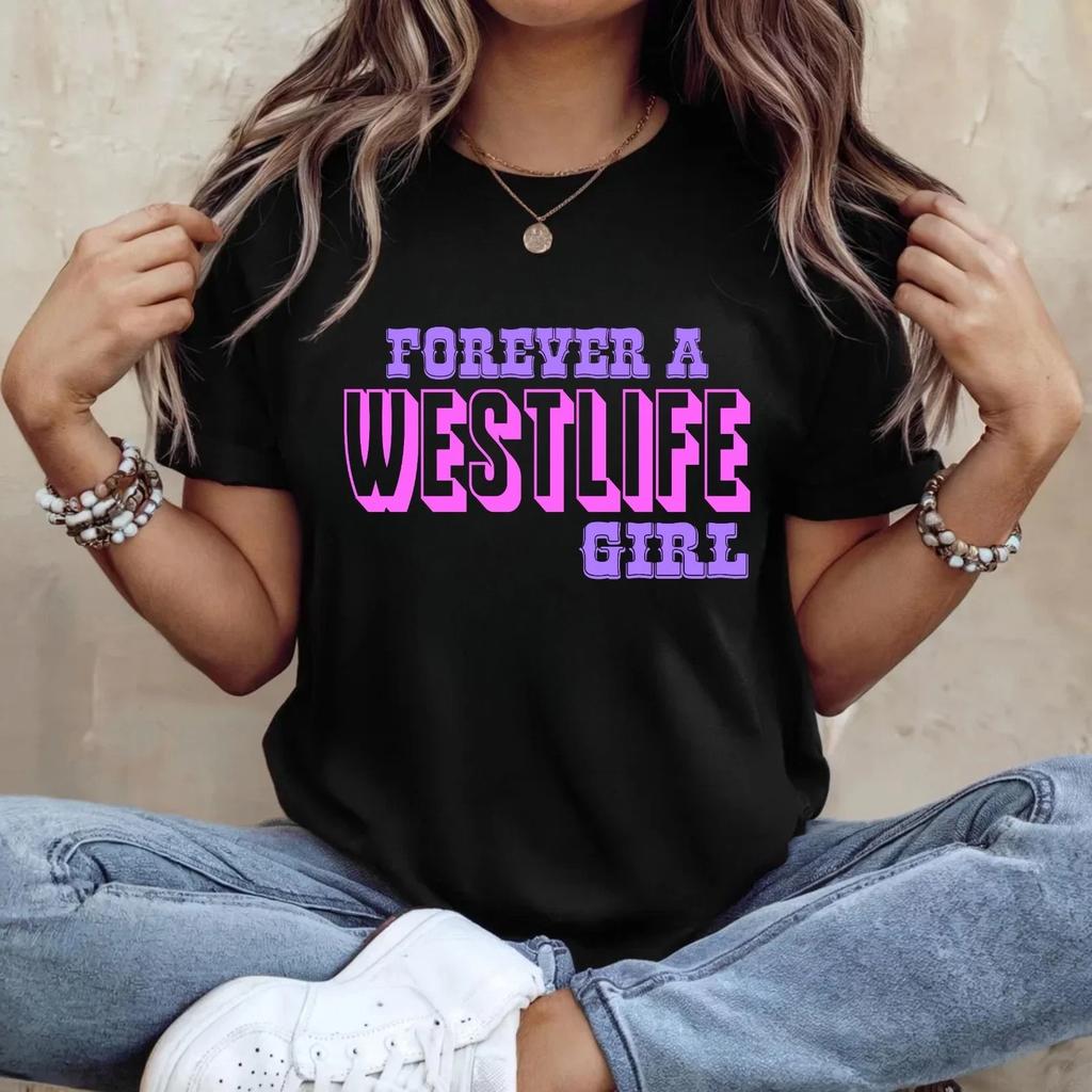 Футболка 'Forever A Westlife Girl' - Подарок для фаната Westlife, бой-бэнда, на концерт, Топ, Унисекс