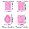 4Pcs Baroque Photo Frame Fondant Molds Vintage Photo Frame Molds Air Dry Clay Molds  Kitchen Baking