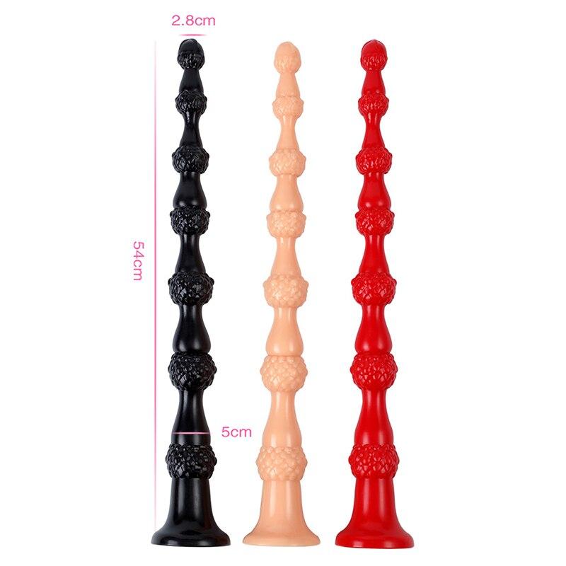 54 см Анальная пробка Анальный расширитель Фаллоимитатор для взрослых Секс-игрушки Фистинг Ремень на члене Большой член Реалистичный пенис Привязка для геев БДСМ ПВХ
