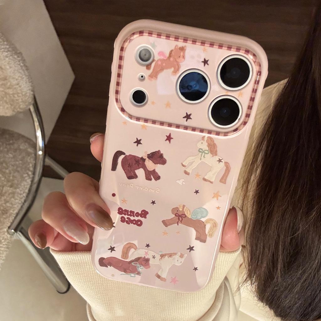 Милый Розовый Пони Чехол для Телефона для IPhone 16, IPhone 17 Pro Max и IPhone 14 с Цепочкой
